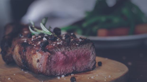 steak on a plate